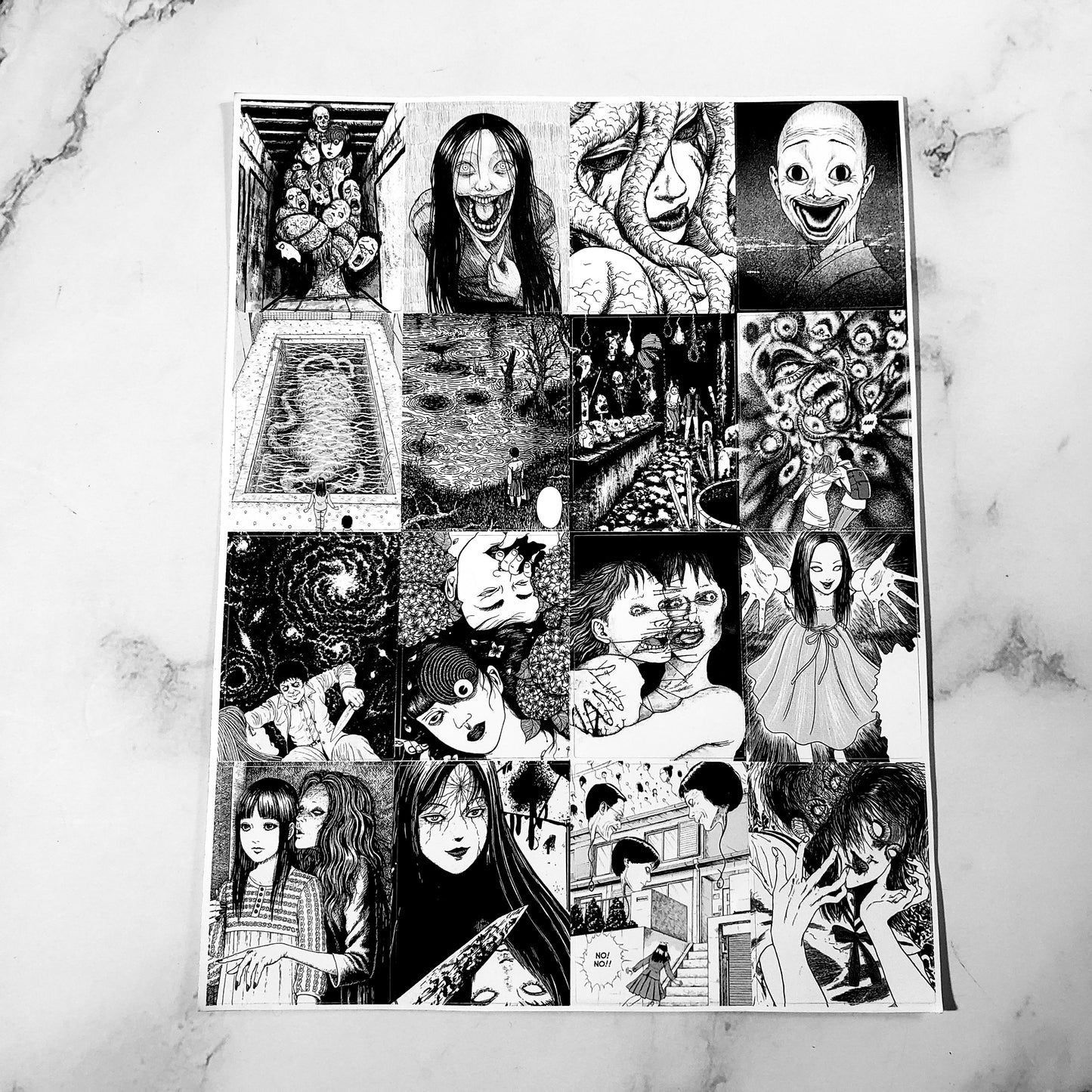 Lámina de Stickers -Junji Ito Art Ver. 1