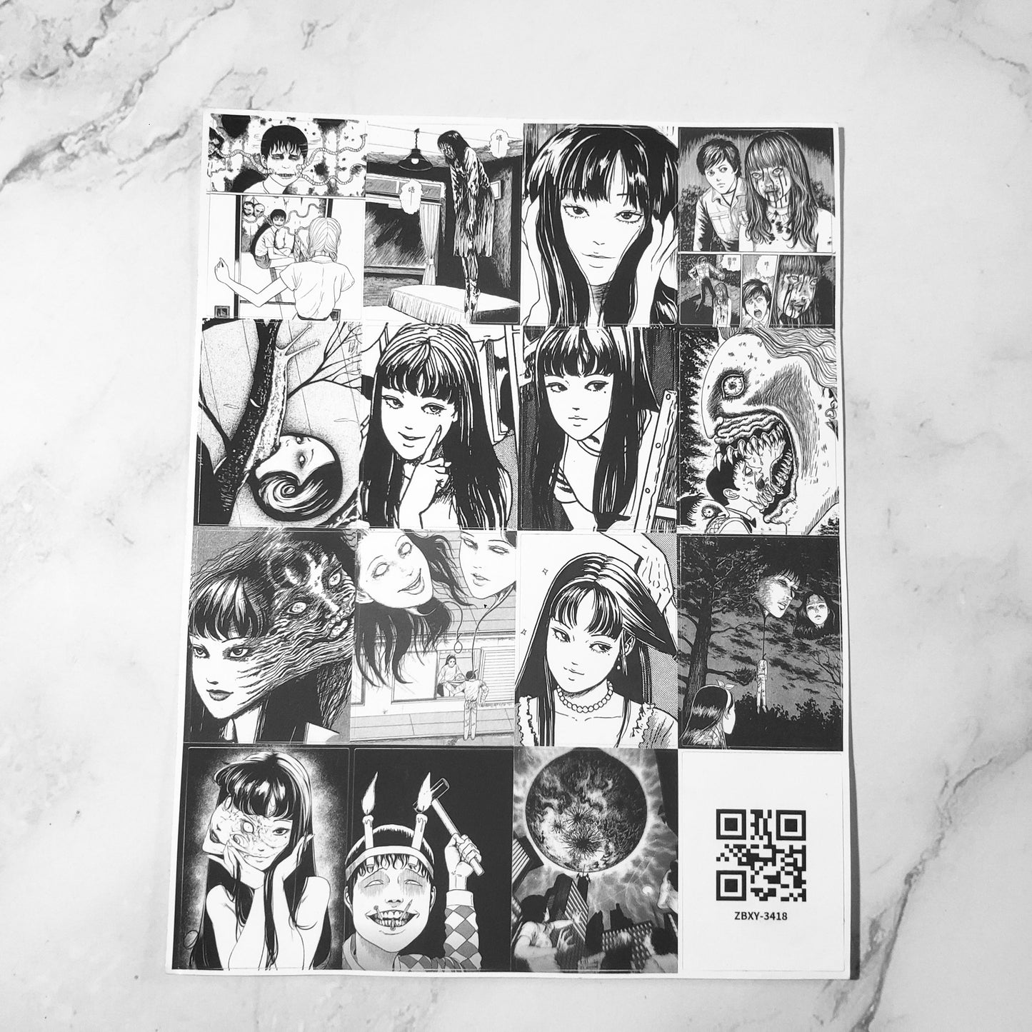 Lámina de Stickers -Junji Ito Art Ver. 2